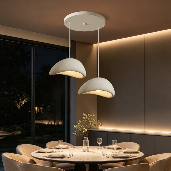 BRILAGI - Lustru suspendat pe cablu WABI SABI 2xE27/60W/230V alb