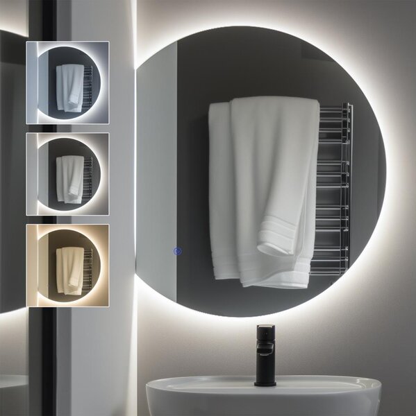 BRILAGI - Oglindă LED de baie MEZZO, 18W/230V, 60x50 cm, IP44, CRI 90, reglabilă +CCT