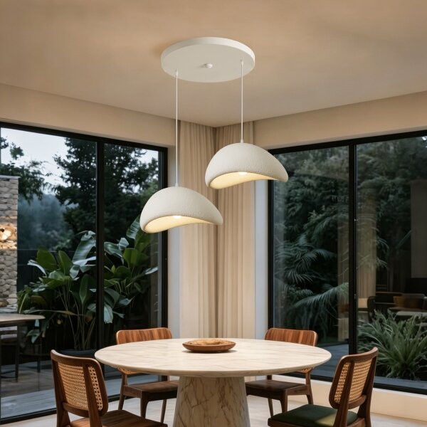 BRILAGI - Lustru suspendat pe cablu WABI SABI 2xE27/60W/230V alb