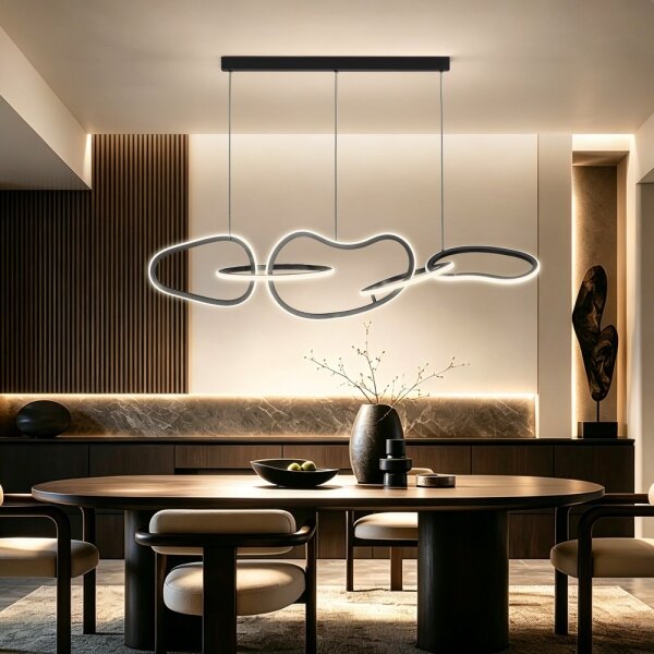 BRILAGI - Lustră LED reglabilă pe cablu SIGNATURE LED/80W/230V 120x25 cm neagră + telecomandă