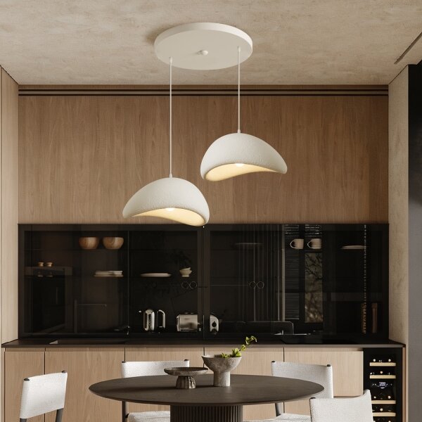 BRILAGI - Lustru suspendat pe cablu WABI SABI 2xE27/60W/230V alb