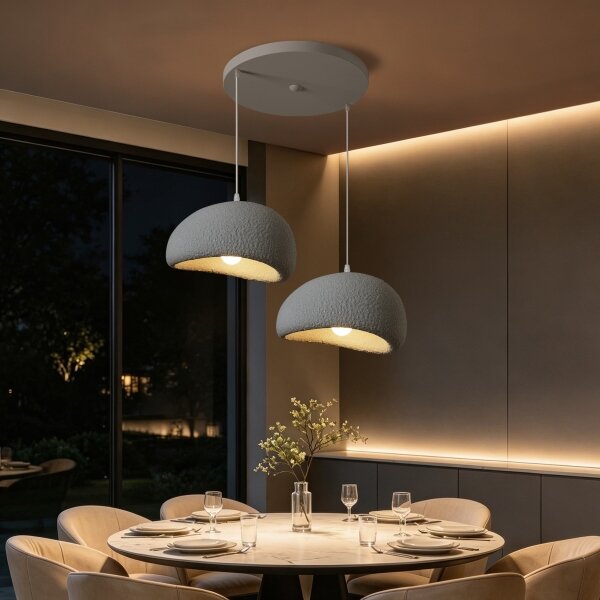 BRILAGI - Lustru suspendat pe cablu WABI SABI 2xE27/60W/230V gri
