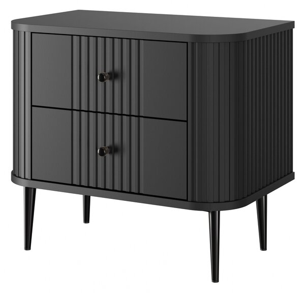 Set noptiere Vesper 56 cm - negru / picioare negre
