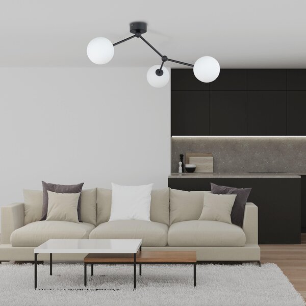 TK Lighting Fairy lampă de tavan 3x6 W alb-negru 4854