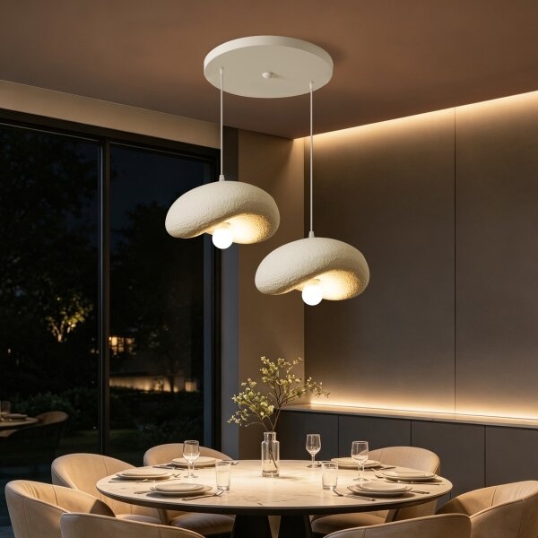 BRILAGI - Lustru suspendat pe cablu WABI SABI 2xE27/60W/230V alb