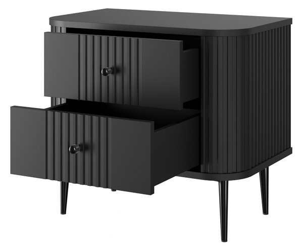 Set noptiere Vesper 56 cm - negru / picioare negre