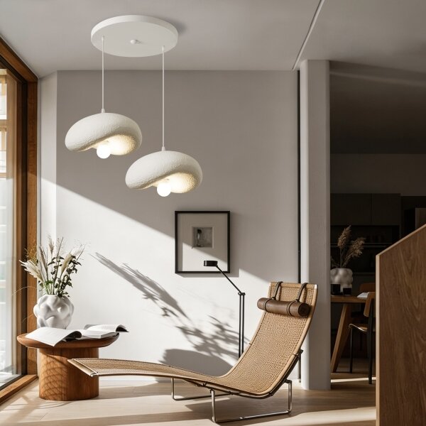 BRILAGI - Lustru suspendat pe cablu WABI SABI 2xE27/60W/230V alb