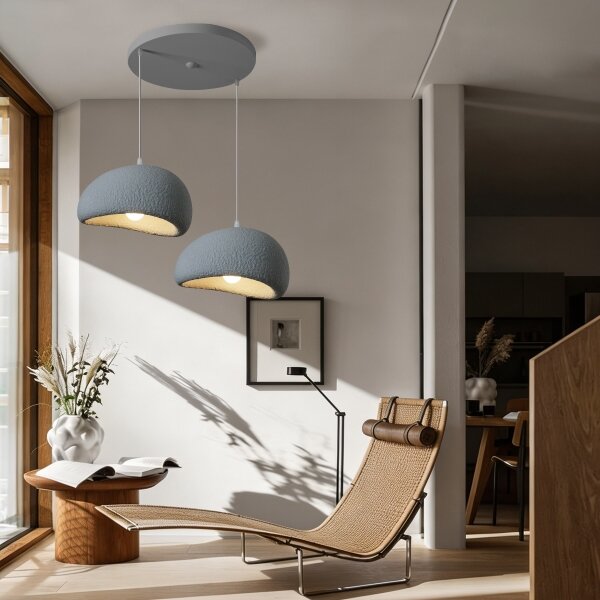 BRILAGI - Lustru suspendat pe cablu WABI SABI 2xE27/60W/230V gri