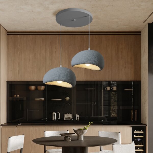 BRILAGI - Lustru suspendat pe cablu WABI SABI 2xE27/60W/230V gri