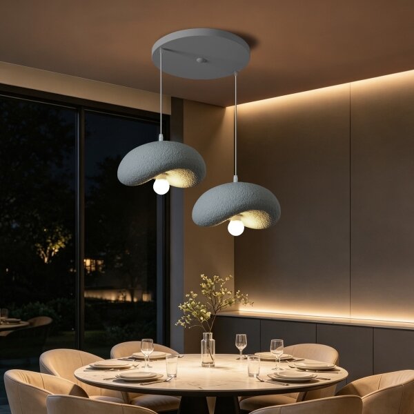 BRILAGI - Lustră pe cablu WABI SABI 2xE27/60W/230V gri