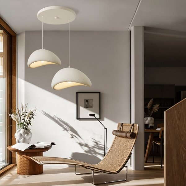 BRILAGI - Lampă suspendată pe cablu WABI SABI 2xE27/60W/230V alb