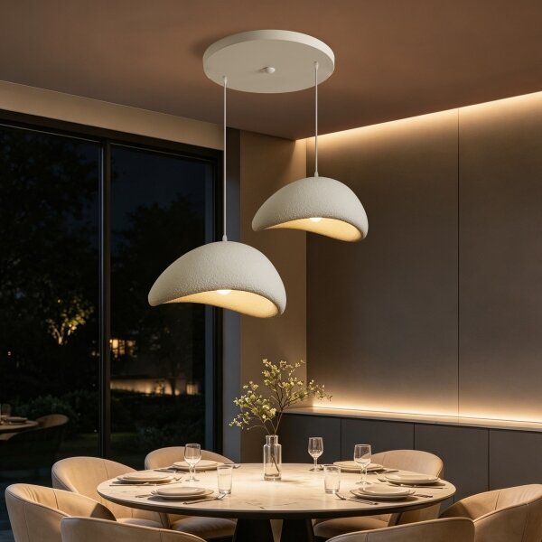 BRILAGI - Lampă suspendată pe cablu WABI SABI 2xE27/60W/230V alb