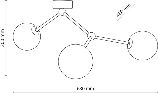 TK Lighting Fairy lampă de tavan 3x6 W alb-auriu 6471