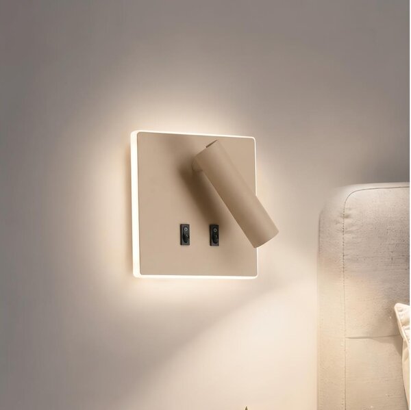 BRILAGI - Aplica de perete tip spot LED ZAYA DOUBLE LED/8W/230V + LED/3W bej