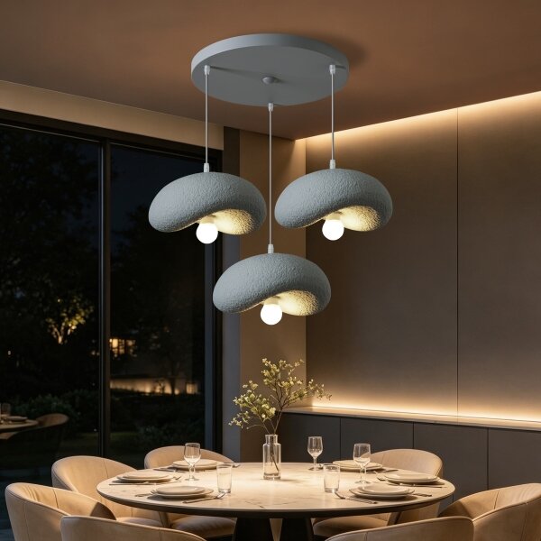 BRILAGI - Candelabru suspendat pe cablu WABI SABI 3xE27/60W/230V gri