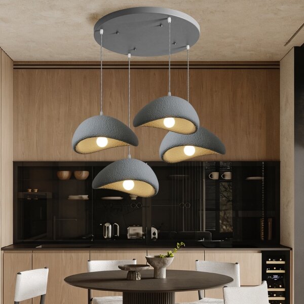BRILAGI - Lustru suspendat pe cablu WABI SABI 4xE27/60W/230V gri