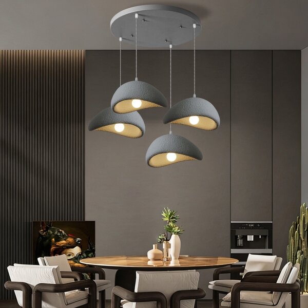 BRILAGI - Lustru suspendat pe cablu WABI SABI 4xE27/60W/230V gri