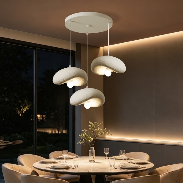 BRILAGI - Lustru suspendat pe cablu WABI SABI 3xE27/60W/230V alb