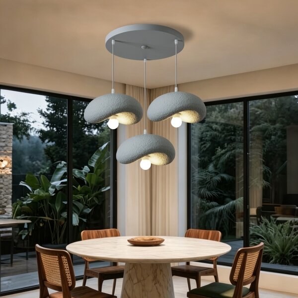 BRILAGI - Candelabru suspendat pe cablu WABI SABI 3xE27/60W/230V gri