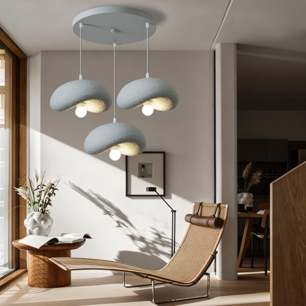 BRILAGI - Candelabru suspendat pe cablu WABI SABI 3xE27/60W/230V gri