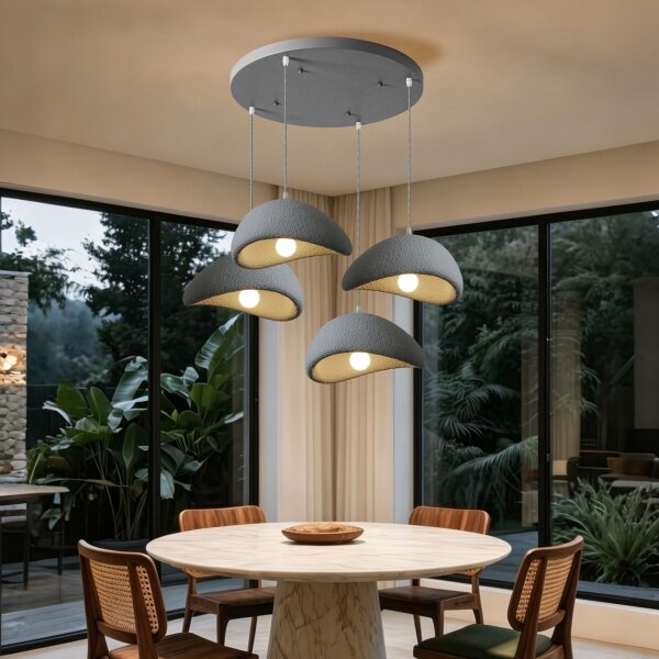 BRILAGI - Lustru suspendat pe cablu WABI SABI 4xE27/60W/230V gri