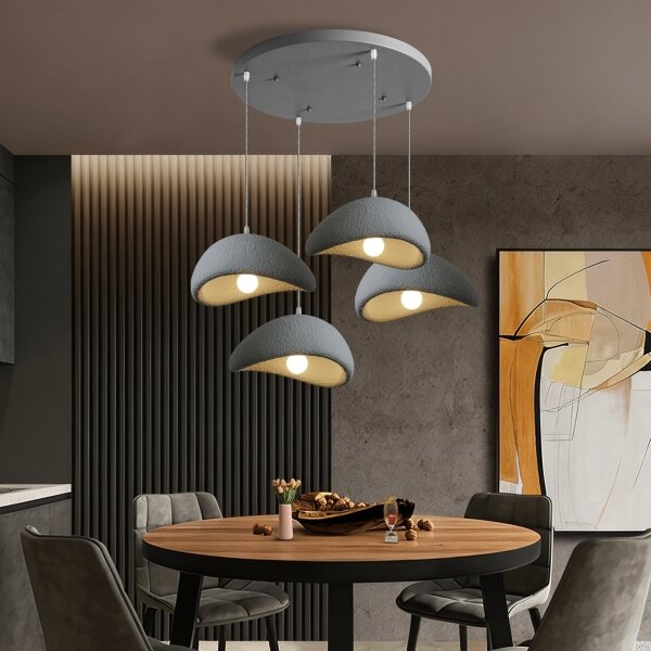 BRILAGI - Lustru suspendat pe cablu WABI SABI 4xE27/60W/230V gri
