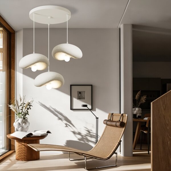 BRILAGI - Lustru suspendat pe cablu WABI SABI 3xE27/60W/230V alb