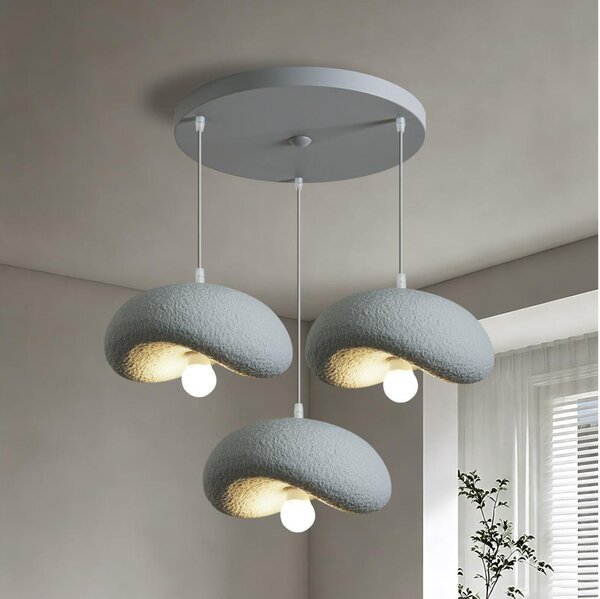 BRILAGI - Candelabru suspendat pe cablu WABI SABI 3xE27/60W/230V gri