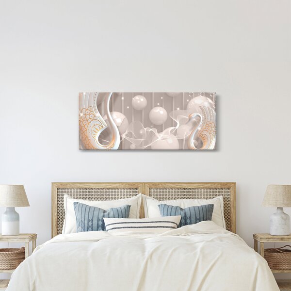 Tablou - Lebede fermecate (120x50 cm)