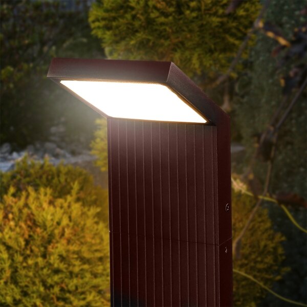 BRILAGI - Lampă LED de exterior RIANO LED/8W/230V maro IP65 80 cm