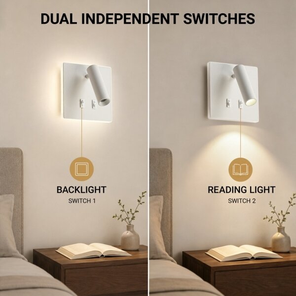 BRILAGI - LED Aplică spot de perete ZAYA DOUBLE LED/8W/230V + LED/3W albă