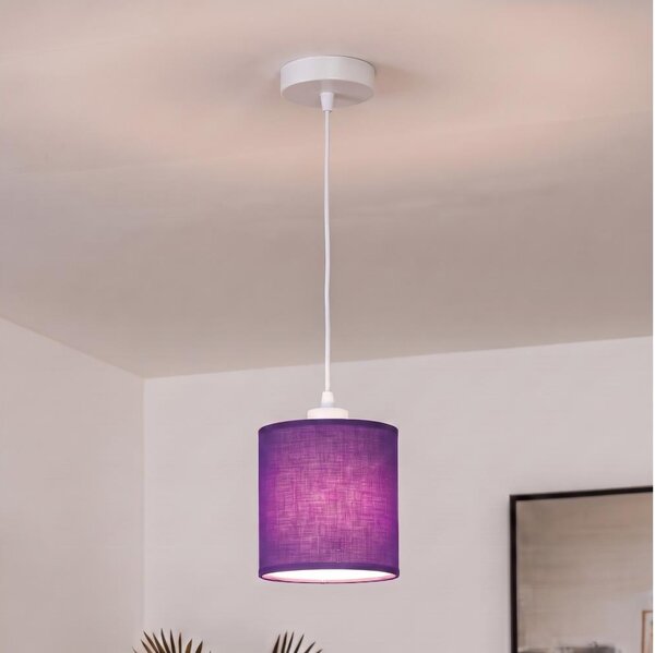 BRILAGI - Lustră LED cu cablu NUBILA 1xE27/60W/230V diam. 14 cm alb/mov
