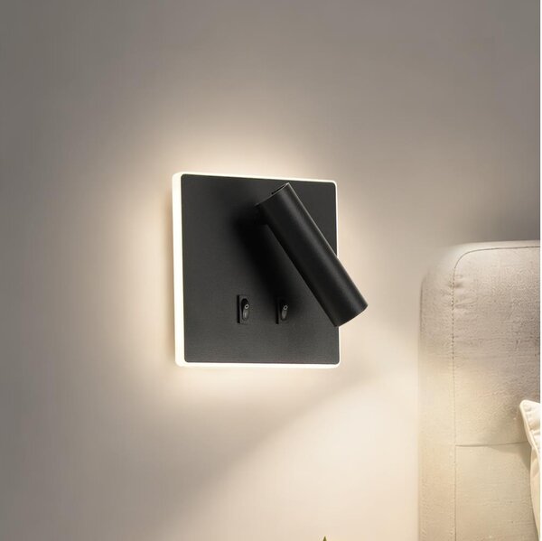 BRILAGI - Aplică LED de perete tip spot ZAYA DOUBLE LED/8W/230V + LED/3W neagră