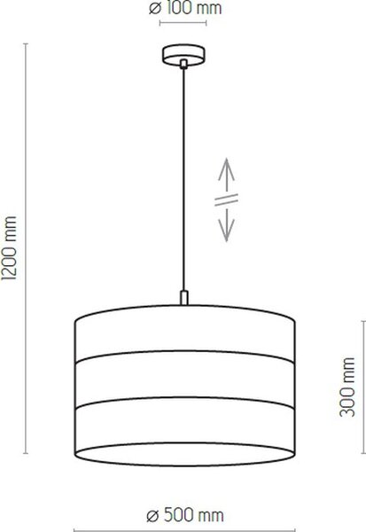 TK Lighting Tago lampă suspendată 1x25 W negru-auriu 3211
