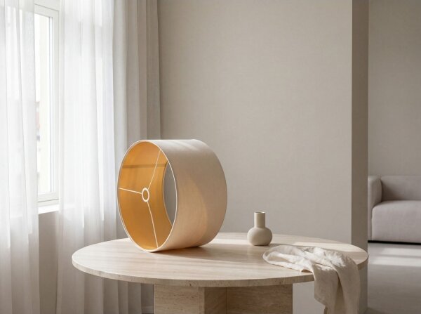 Abajur universal STANDART E27 d. 45 cm crem/auriu