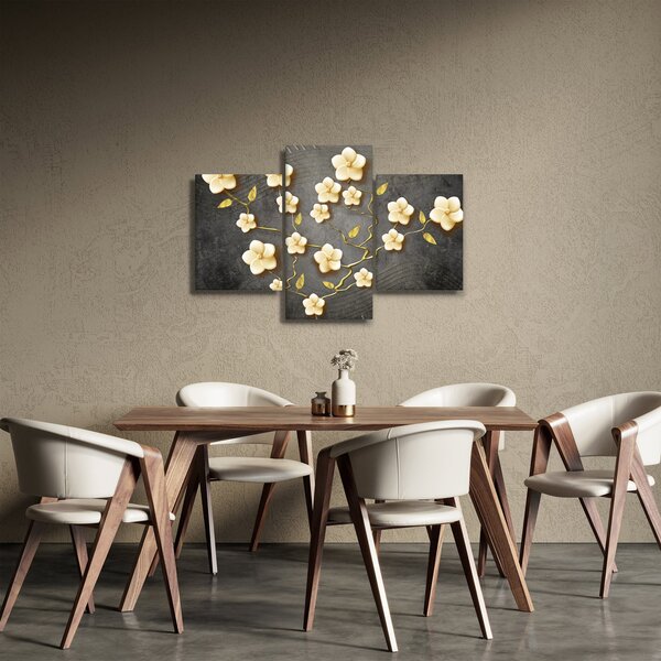 Tablou - Arbust auriu pe fundal negru (90x60 cm)