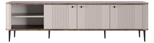 Dulap TV Vesper 3D 187 cm - cașmir / nuc / picioare negre