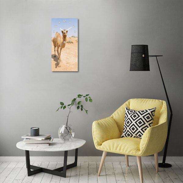 Ceas din sticlă dreptunghiular vertical Camel în deșert