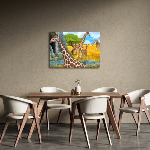 Tablou - Familia girafelor (70x50 cm)