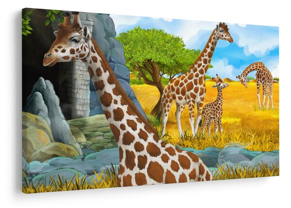 Tablou - Familia girafelor (90x60 cm)