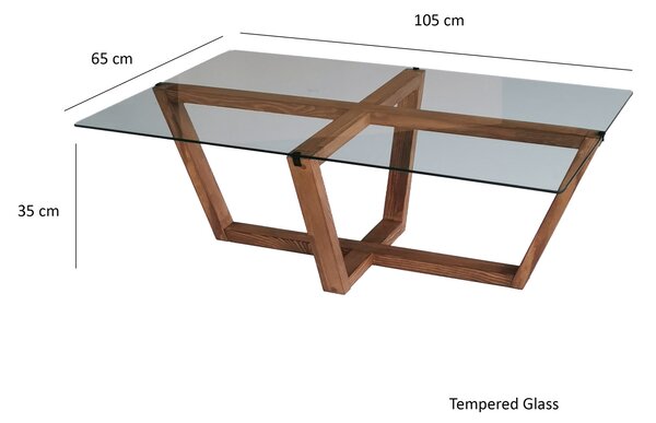Măsuţă de cafea, Hanah Home, Culoare: Nuc