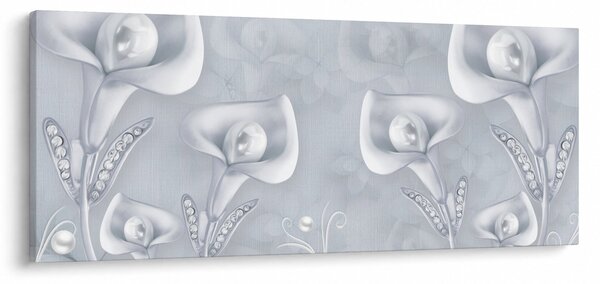Tablou - Flori de perle (120x50 cm)