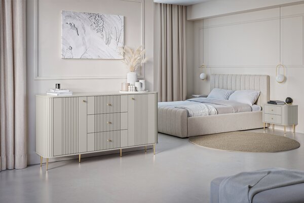 Set noptiera Vesper 56 cm - cashmir / picioare aurii