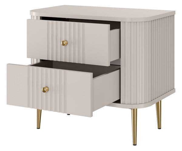 Set noptiera Vesper 56 cm - cashmir / picioare aurii