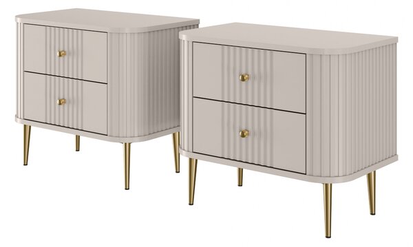 Set noptiera Vesper 56 cm - cashmir / picioare aurii
