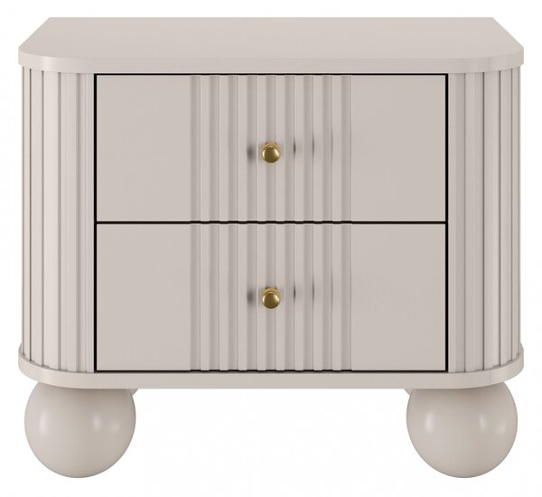 Set noptiere Vesper 56 cm - cașmir / mânere aurii / picioare rotunde