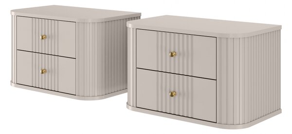 Set noptiere Vesper 56 cm de perete - cașmir / mânere aurii