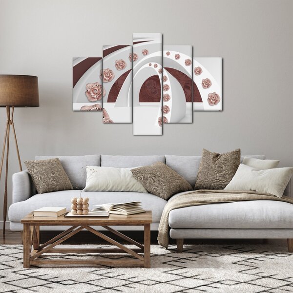 Tablou - Arcade 3D cu flori (150x105 cm)