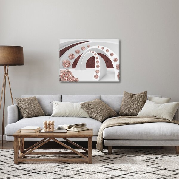 Tablou - Arcade 3D cu flori (70x50 cm)