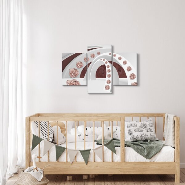 Tablou - Arcade 3D cu flori (90x60 cm)